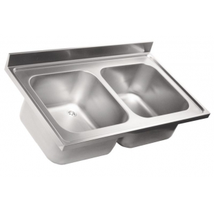 Chiuveta inox cu 2 cuve 120x60 cm