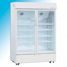 Vitrina frigorifica verticala dubla  pentru lactate si bauturi - refrigerare ventilata